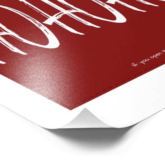 Moderne rode kerst chocolade verpakking Hersheys X Foto Afdruk (Hoek)