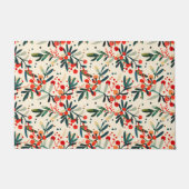 Moderne rode kerst Holly bessen Deurmat (Voorkant)