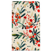 Moderne rode kerst Holly bessen Klein Cadeauzakje (Achterkant)