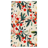 Moderne rode kerst Holly bessen Klein Cadeauzakje (Voorkant)