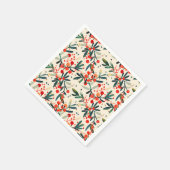 Moderne rode kerst Holly bessen Servet (Hoek)