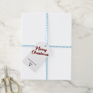 Moderne Rode Kerstcadeau Tags - Vrolijk & Helder Cadeaulabel