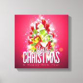 Moderne Rode Kerstmis Illustratie grafisch ontwerp Canvas Afdruk (Voorkant)