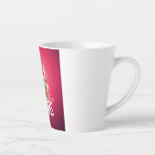 Moderne Rode Kerstmis Illustratie grafisch ontwerp Latte Mok (Rechts)