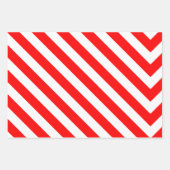 Moderne rode kerstStippen en stripes die pap knipp Inpakpapier Vel (Voorkant 3)