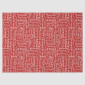 Moderne rode kerstvakantie typografie tissuepapier (Voorkant)