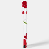 Moderne rode klaprozen bloemen Case-Mate iPhone case (Achterkant / Links)