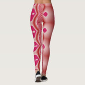 Moderne rode kleur trendy "Ratti_Creative_Arts" Leggings (Achterkant)
