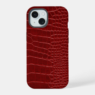 Moderne Rode Krokodil iPhone 15 Hoesje