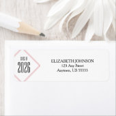 Moderne rode lijnen, klasse van Afstuderen Etiket (Insitu)