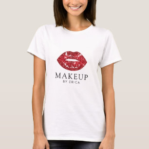 Moderne rode lipstick lips Kiss T-shirt
