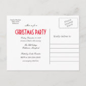 Moderne rode Ornamenten redden de datum van kerstf Aankondigingskaart (Achterkant)