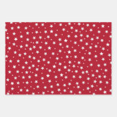 Moderne rode Polka Dot Star Line Pattern Feestdage Inpakpapier Vel (Voorkant 2)