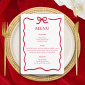 Moderne rode Quinceanera Menu