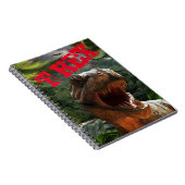 Moderne rode T Rex Dinosaurs Notitieboek (Rechterzijde)