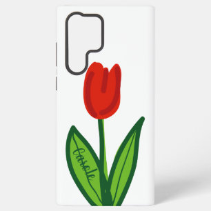 Moderne rode tulp vector kunst ontwerp samsung galaxy hoesje