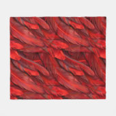 Moderne rode veren fleece deken (Voorkant (Horizontaal))