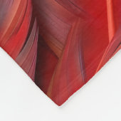 Moderne rode veren fleece deken (Hoek)