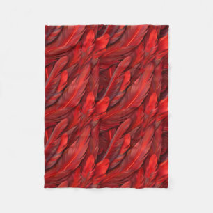 Moderne rode veren fleece deken