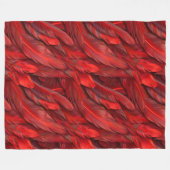 Moderne rode veren fleece deken (Voorkant (Horizontaal))