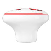 Moderne rode vlinder meisje lade knop (Zijkant)