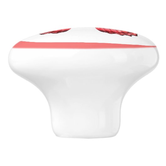 Moderne rode vlinder meisje lade knop (Zijkant)