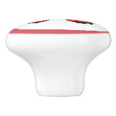 Moderne rode vlinder meisje lade knop (Zijkant)