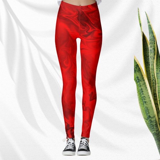 Moderne rode werveling leggings