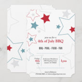 Moderne rode witte & blauwe sterren kaart (Voorkant / Achterkant)