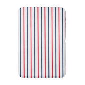 Moderne rode witte en blauwe strepen patriottisch badmat (Voorkant Verticaal)