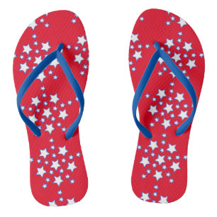 Moderne rode witte rode vleermuizen Teenslippers