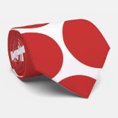 MODERNE RODE, WITTE STIPPEN STROPDAS (Opgerold)