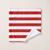 Moderne rode witte strepen bad handdoek (Wasdoekje)
