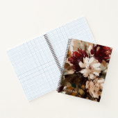 Moderne rode, zwarte roze, platte verf notitieboek (Binnen)