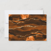 Moderne Roest Agaat Smaragd Groene Bruiloft RSVP Kaartje (Achterkant)