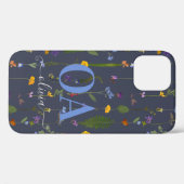 Moderne roestkleurige initiaal marineblauw Case-Mate iPhone case (Achterkant (horizontaal))