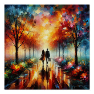 Moderne Romance met levendige kleuren Perfect Poster