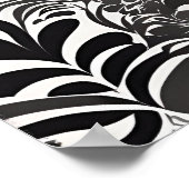 Moderne Romance: Zwart & Wit Kiss Poster (Hoek)