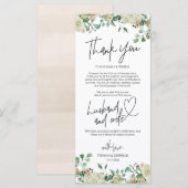 Moderne romantique Cadre Carte de remerciements (Devant / Derrière)