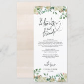 Moderne romantique Cadre Carte de remerciements (Devant / Derrière)