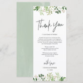 Moderne romantique Cadre Carte de remerciements (Devant / Derrière)