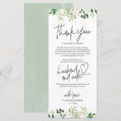 Moderne romantique Cadre Carte de remerciements (Devant / Derrière)