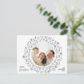 Moderne Romantique Carte de vœux de Noël Famille (Debout devant)