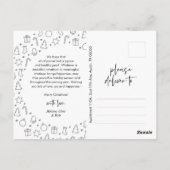 Moderne Romantique Carte de vœux de Noël Famille (Dos)