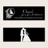moderne Romantique Couple Mariage Boire Billets (Devant & derrière)