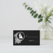 Moderne Romantique Couple Mariage Cartes de Place (Debout devant)