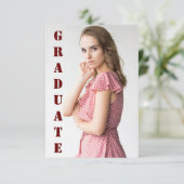 Moderne  romantische afstuderen floral 1960  RSVP kaartje (Staand voorkant)