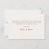 Moderne romantische elegante bloemenkrans bruiloft (Achterkant)