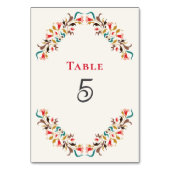 Moderne romantische elegante bloemenkrans bruiloft kaart (Achterkant)