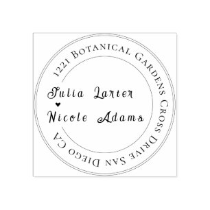 Moderne romantische elegante bloemenkrans bruiloft rubberstempel